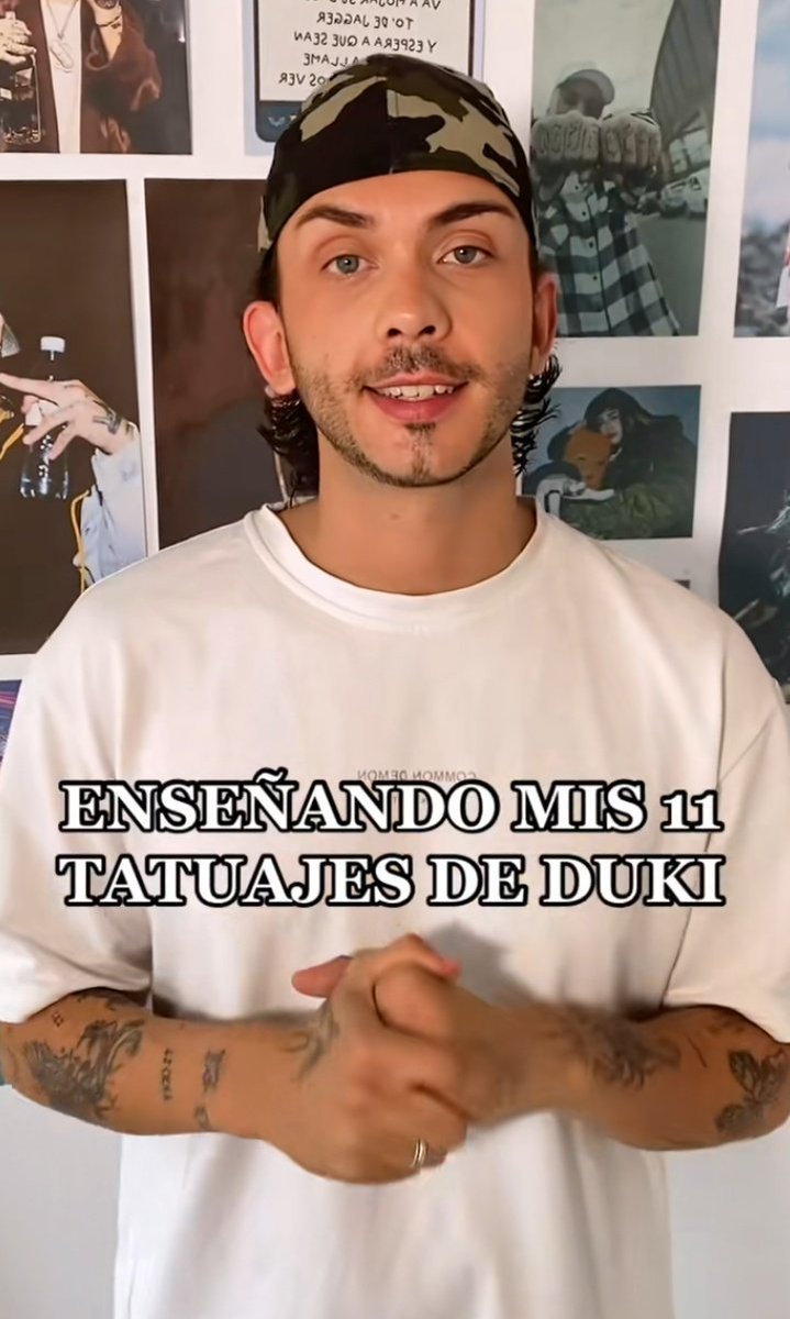 eseculitonwe's tweet photo. ONCE TATUAJES SOBRE DUKI y uno es el verso de loca,,,, no lo juzgo podría ser yo https://t.co/UIOr2G802A