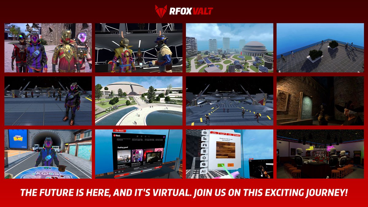 RFOX_VALT's tweet photo. Step into a world of limitless possibilities with RFOX VALT, the metaverse that will redefine the way we live, work, and play.

Get ready for an immersive experience like never before!

Download Now: 
https://t.co/fX27VAl3kP

#VRChat #Metaverse https://t.co/ALc8ll5g7g