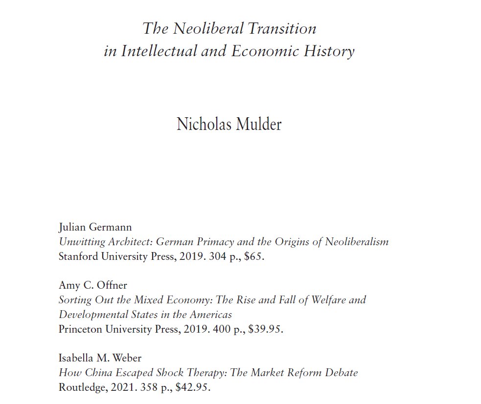 'This more ambitious agenda opens up complex questions of agency, intentionality, and causality. The 'neoliberal transition debate' therefore concerns the dominant philosophy of history among intellectual and economic historians.' @njtmulder muse.jhu.edu/pub/56/article…