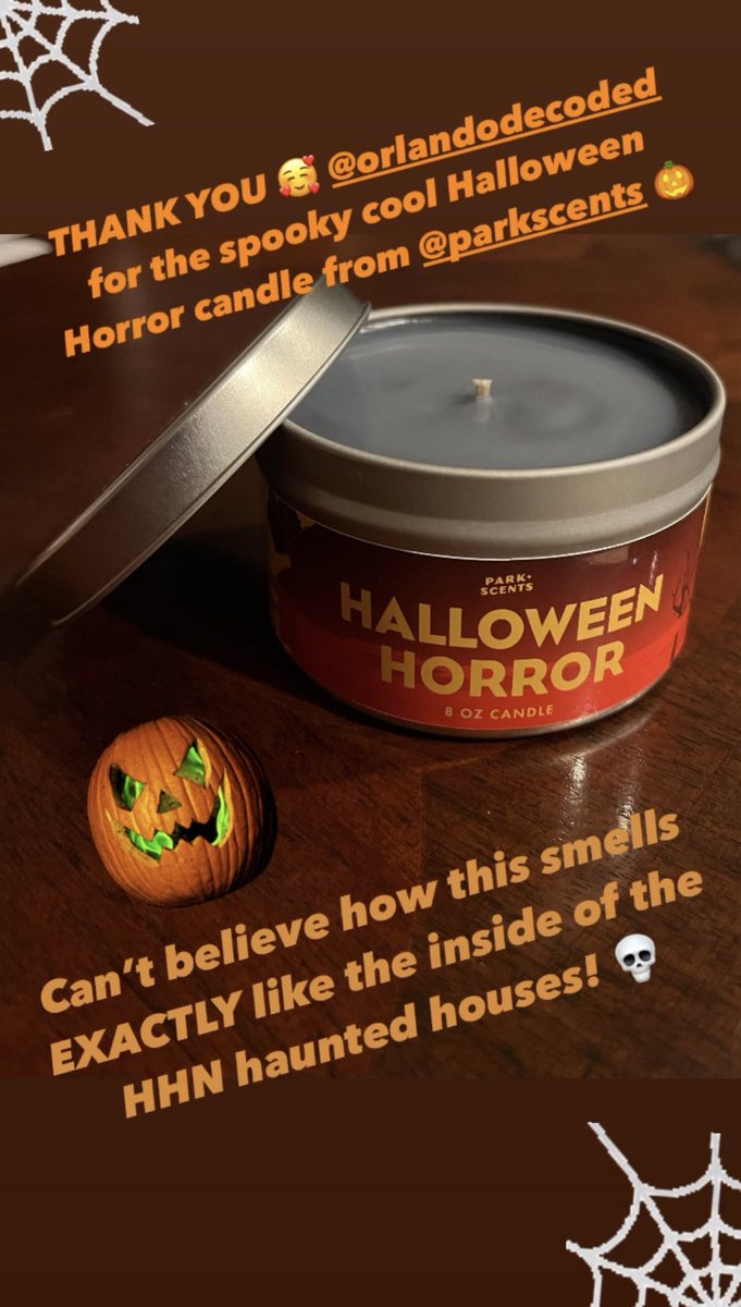 WHOA_DAVIE's tweet photo. A big THANK YOU to  @OrlandoDecoded! 🎃 We love the candle from @ParkScents 🖤 https://t.co/2WpVGbCbpa