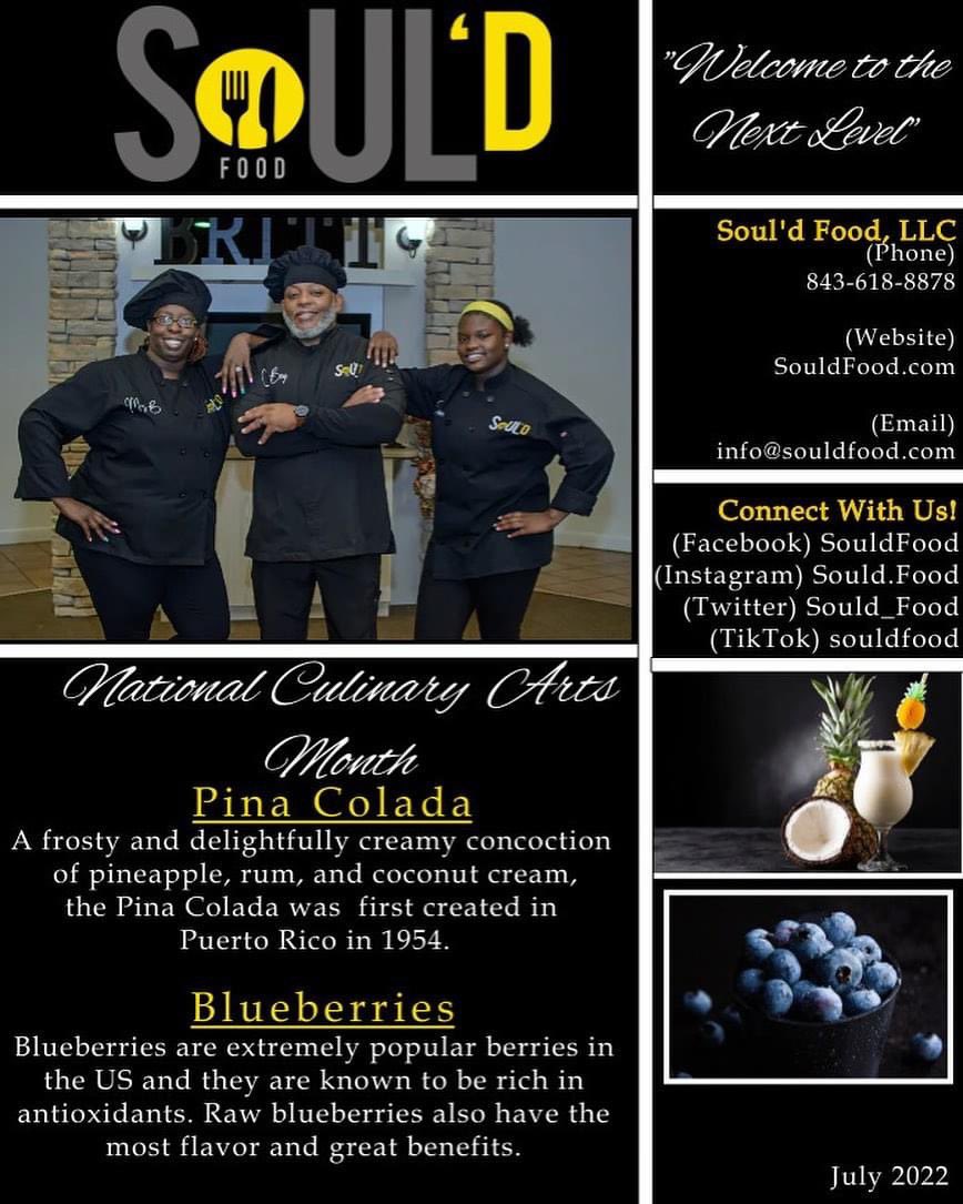 Sould_Food's tweet photo. #NationalPinaColadaDay
#PickBlueberriesDay
#July10th💛
#NationalCulinaryArtsMonth
#blackownedbusiness #nextlevelcooking #foodporn #cheflife #bookus #souldfood https://t.co/DXFSZ5witr