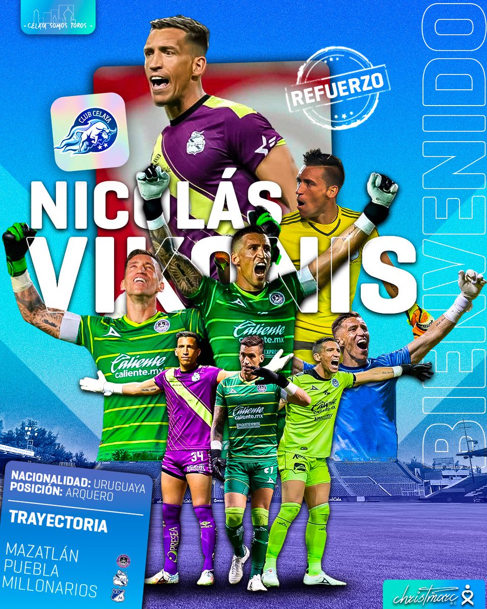 TVCDeportes's tweet photo. NUEVO GUARDIÁN EN CELAYA 

El experimentado arquero, Nicolás Vikonis es nuevo refuerzo de los @TorosCelayaCD tras la salida de Guillermo Allison 

#Celaya #Vikonis https://t.co/HZ3b6syW0F