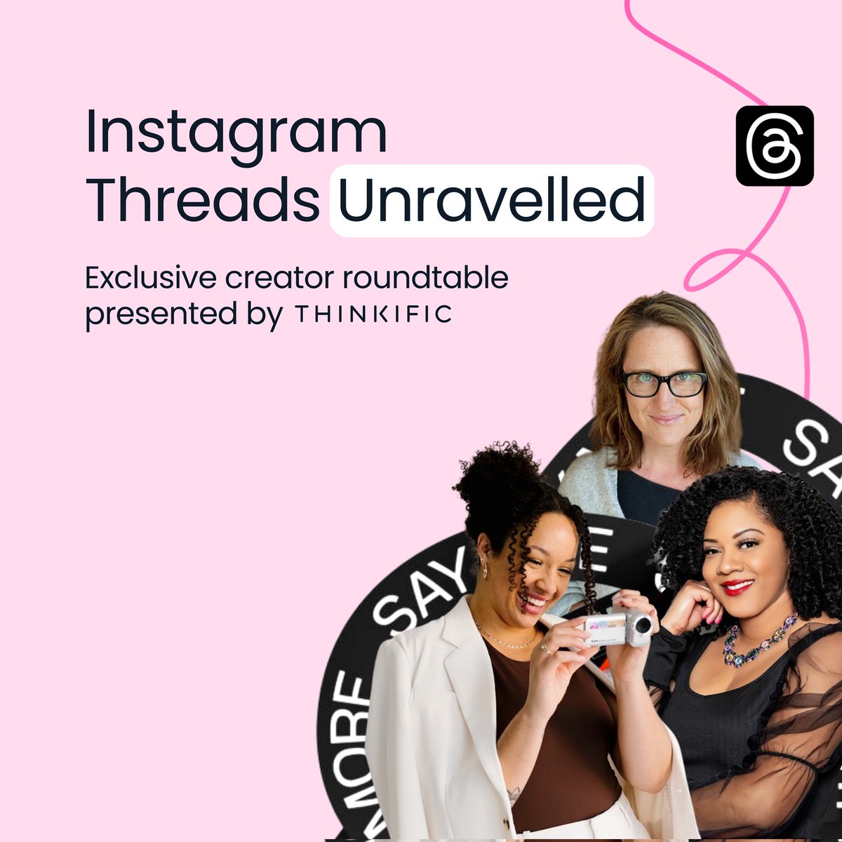 KiaundraJackson's tweet photo. I teamed up with @thinkific (again, lol) to discuss Instagram's new platform called THREADS
Trust me, you don't want to miss this roundtable! Plus, it's completely FREE.
#instagram #threadsapp #threadsbyinstagram #threadsbymeta #threads https://t.co/v2d1lg7Fsp