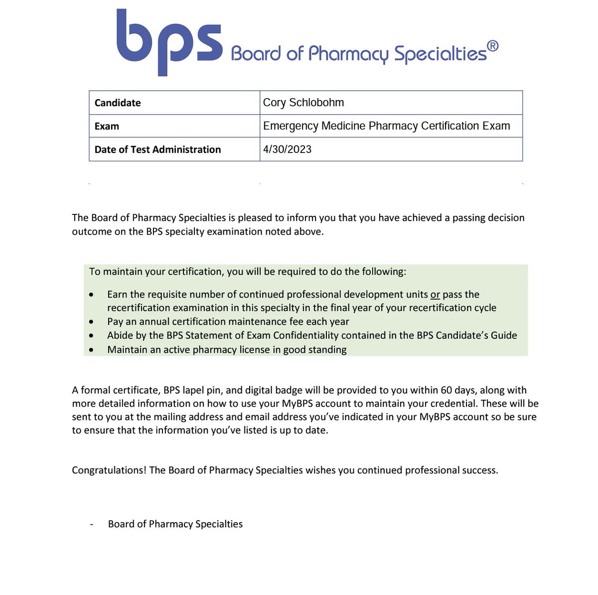 Been waiting a long time to put these letters behind my name #BCEMP