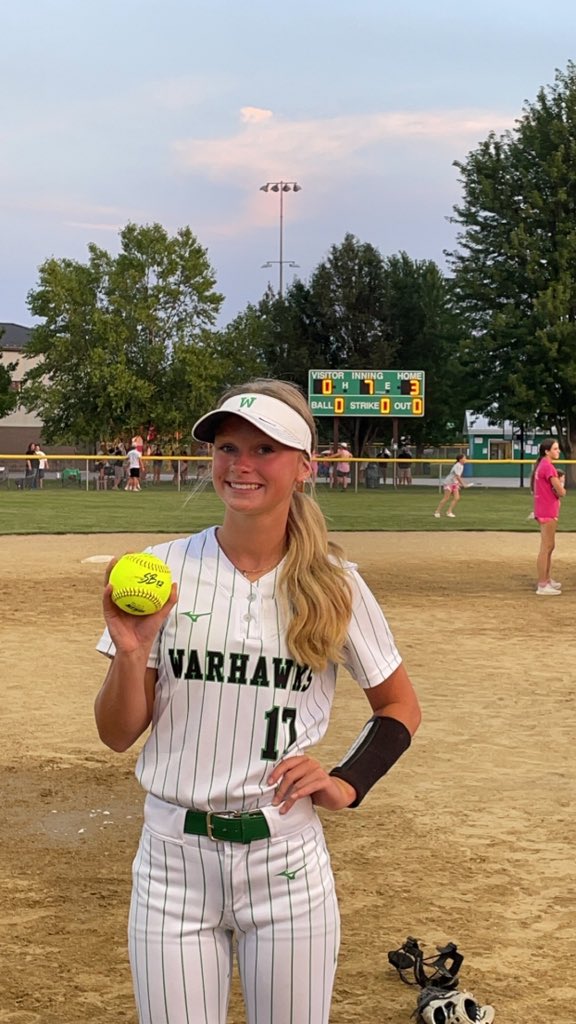 SEW moves onto state for the 3rd year in a row

#3 SEW 3 (25-6)
#15 Exira 0

WP Alivia Ruble (12-5)
HR Lola Shriver (1)