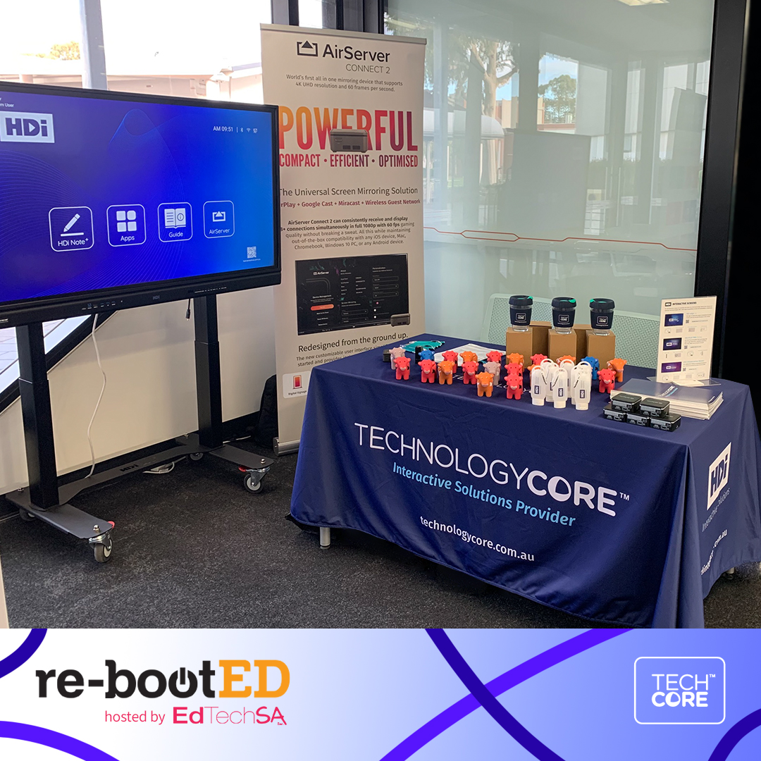 TechCoreAus's tweet image. Wonderful to be here on our first day at RebootED hosted by EdTech SA. 

Join us today and tomorrow, and discover the benefits of our HDi interactive screen in the education sector.

#teachersofadelaide #edtechsa #adelaide #technologycore #techcore #ReBOOtEd @HDinteractive1