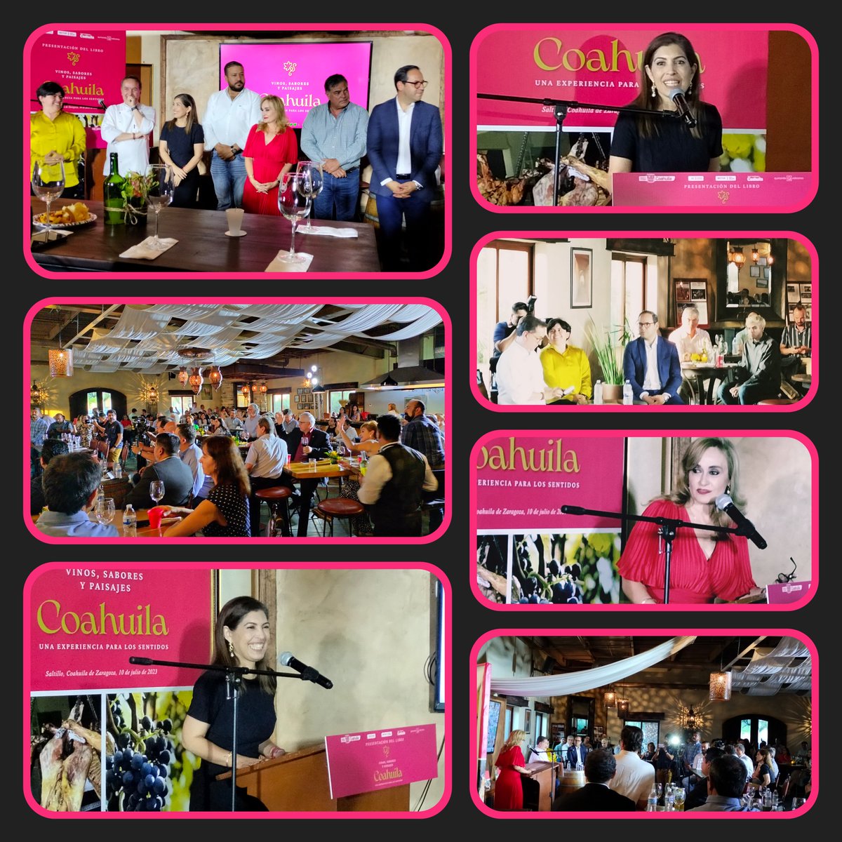 Junto a la titular de <a href="/SeTurCoah/">Secretaría de Turismo y Pueblos Mágicos Coahuila</a>
<a href="/luciaazucena/">Azucena Ramos</a> realizamos la presentación del libro "Vinos, sabores y paisajes. Coahuila, una experiencia para los sentidos" por su autora Ma. Teresa Mora Cortés, así mismo <a href="/JuanRamonC/">Juan Ramón Cárdenas</a> nos brindó el contexto gastronómico de este evento.