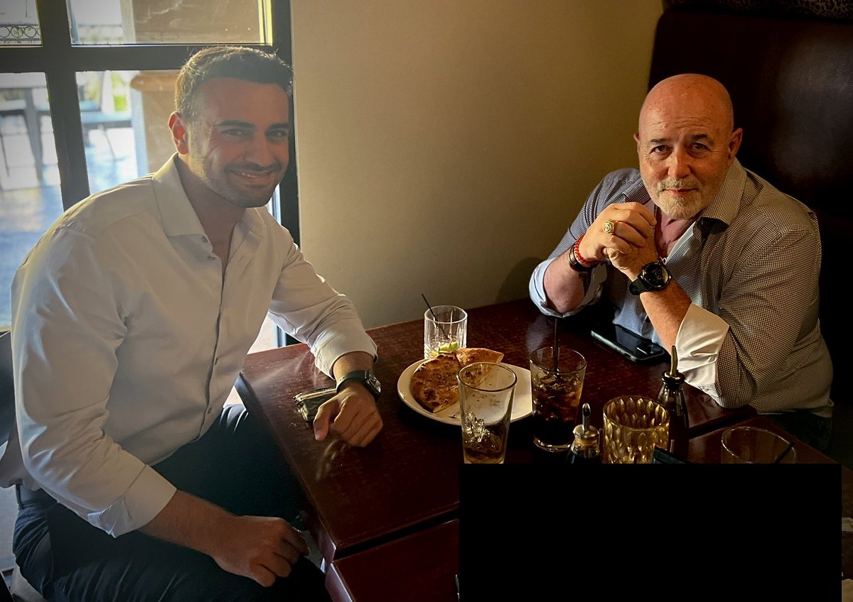 AbrahamHamadeh's tweet photo. Always great catching up with @BernardKerik! Bernie’s leadership on 9/11 will always be enshrined in our nation’s history – we are forever grateful. #BackTheBlue https://t.co/W8Omcs9qxz