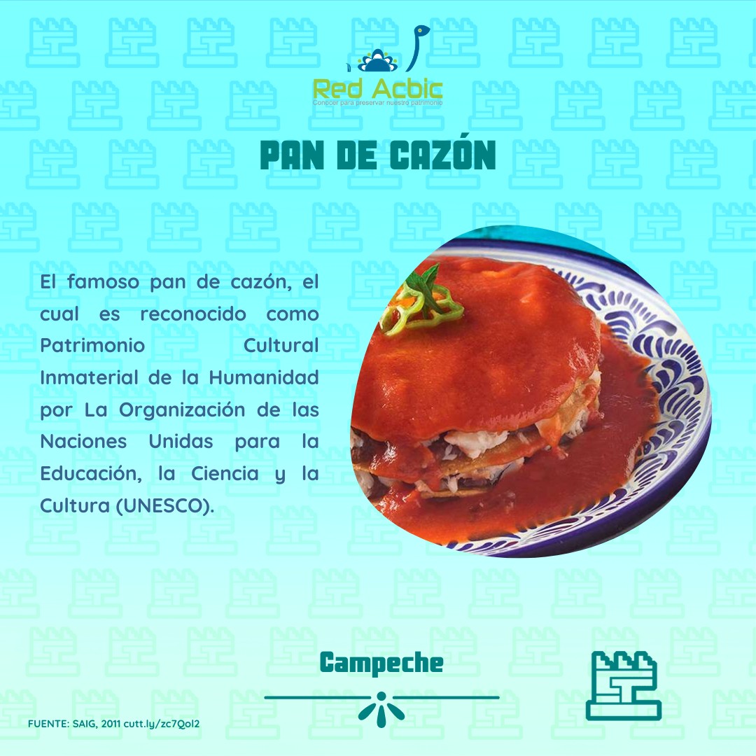 RedACBIC's tweet photo. ¿Ya conocías este #pan de #cazón? ¡Nuestra #gastronomía es patrimonio de la humanidad!
#Cualli #ABCdeMéxico #Campeche #RedACBIC 🦈🍞🍽
✅ Para más información: https://t.co/jqlAhGLeiA
🌐🍃 Conoce más y súmate: https://t.co/rZn2H5IlC7 https://t.co/OmOSG6zehR
