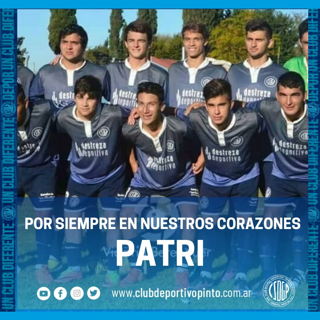 DeportivoPinto's tweet photo. Por siempre en nuestros corazones Patri. Te recordaremos siempre con esa sonrisa brillante 💫💙⚽️

#JusticiaPorPatricio https://t.co/33ZHDXIbLn