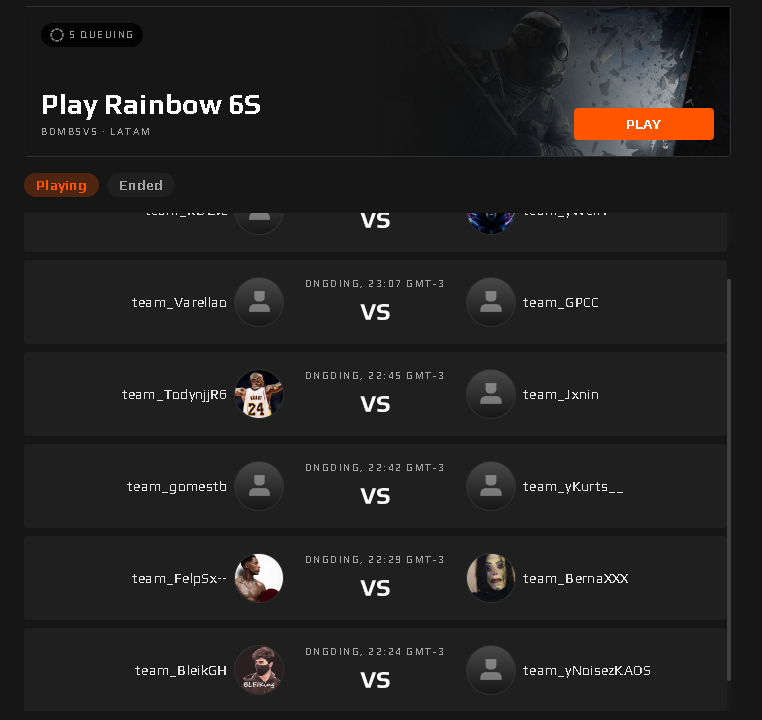 Drax_R6's tweet photo. 6 lobbies rolando e mais 5 players puxando! 65 players on nesse momento no @CommunityR6TH  open, acho q a comunidade ta curtindo.... 🤷‍♂️ https://t.co/Y0dIcz4Z6Z