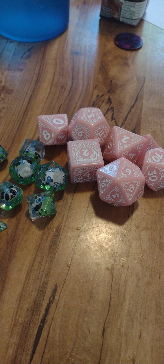 bleedingedgerpg's tweet image. How many sets of dice do you play with? I like to use at least two sets! And I like a new set of dice for each character to fit their personality! #DnD #starfinder #actualplayrpg #ttrpg #ttrpgcommunity #ttrpgfamily #bleedingedge