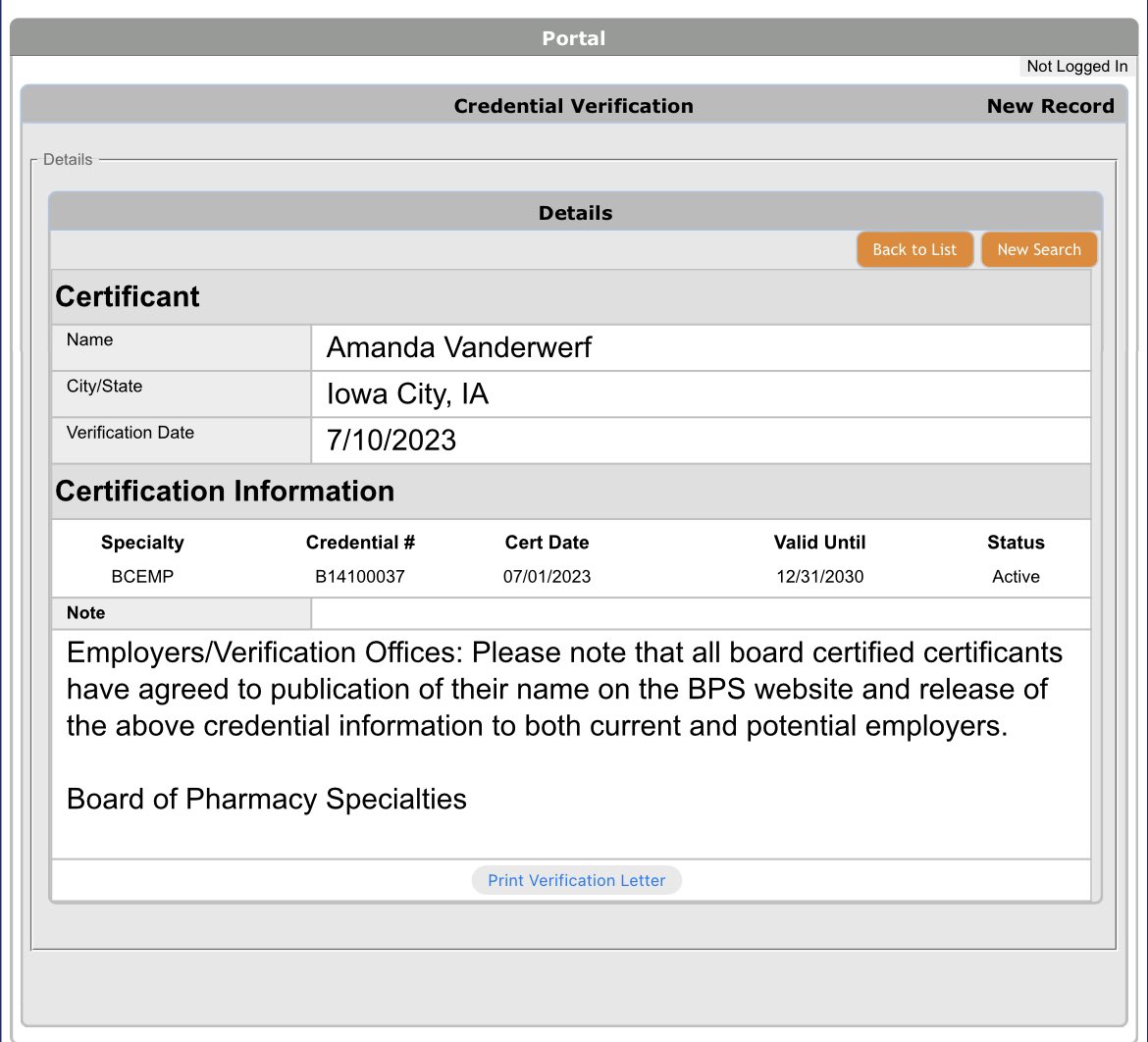 Amanda Vanderwerf, PharmD, BCEMP tweet media