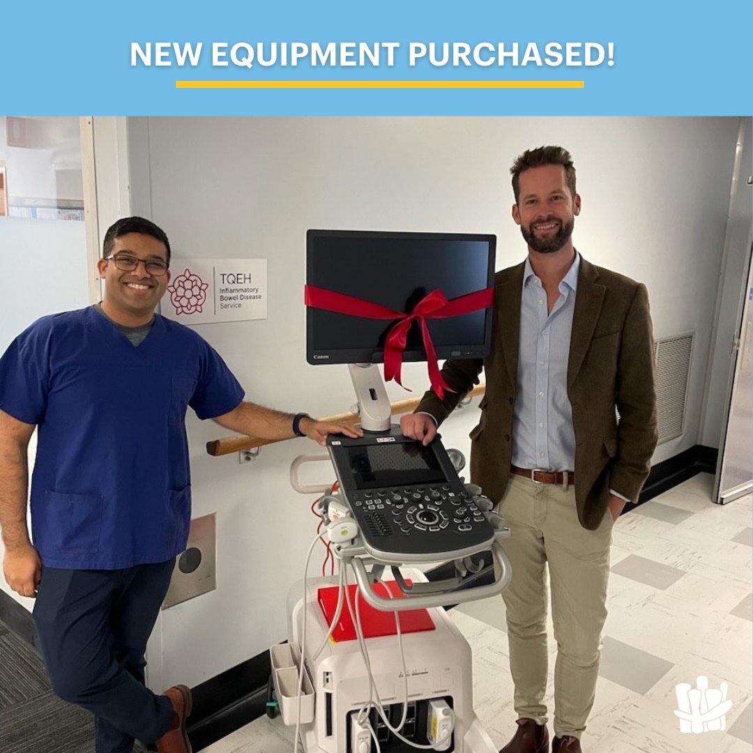 We were excited to help bring a new intestinal ultrasound machine to the inflammatory bowel disease team at The Queen Elizabeth Hospital recently! In work led by Assoc Prof @RobVBryant(right), intestinal ultrasound is a novel technique that hugely benefits patients with IBD.