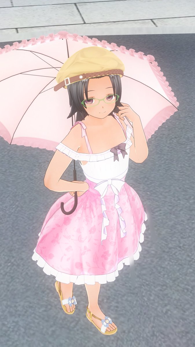 HirobeeCustom's tweet image. #カスタムキャスト
ねんがんの　オフショルダーワンピースを
てにいれたぞ！