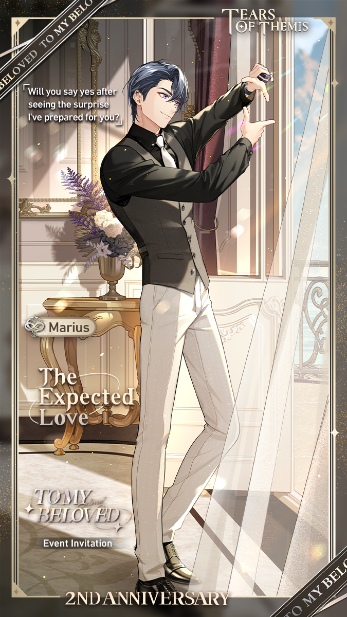 TearsofThemisEN's tweet image. All-New Dynamic Invitations

Purchase Committed Invitation Packs and use them to exchange for these Invitations: Luke "Unshakable Feelings," Artem "Grow Old Together," Vyn "You Are the Moonlight," and Marius "The Expected Love."

Details: tot.hoyoverse.com/en-us/informat…

#TearsOfThemis