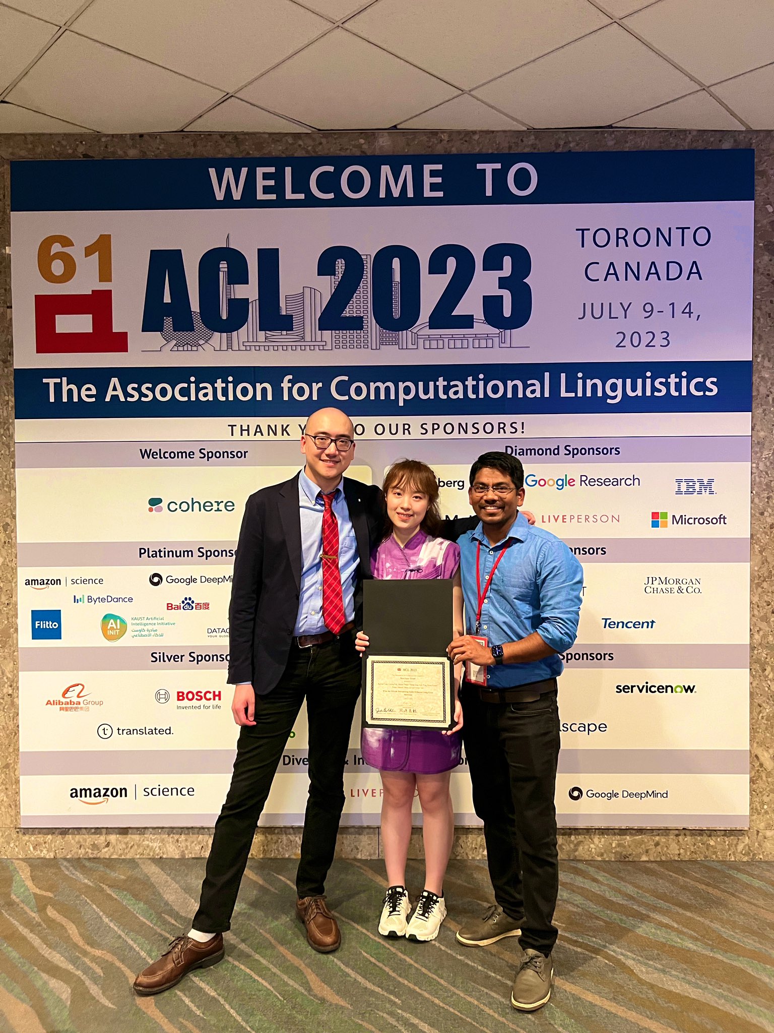 Linqing Liu ACL 2023 on Twitter "What better than to wrap up a PhD