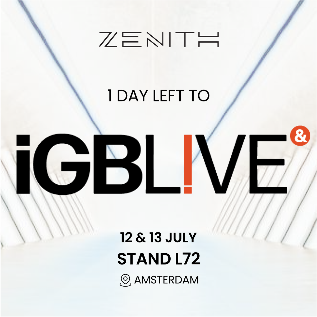 IAMZENITH_0's tweet image. 1 Day Until iGB Amsterdam! ⏳🎉 Join us at iGB for an action-packed day of networking, knowledge sharing, and innovation. Get ready to dive into the latest trends and connect with industry leaders. 

#Zenith #igamingapi #ALIZE #OneAPI #igaming #aggregator #pgsoft #latam #iGB