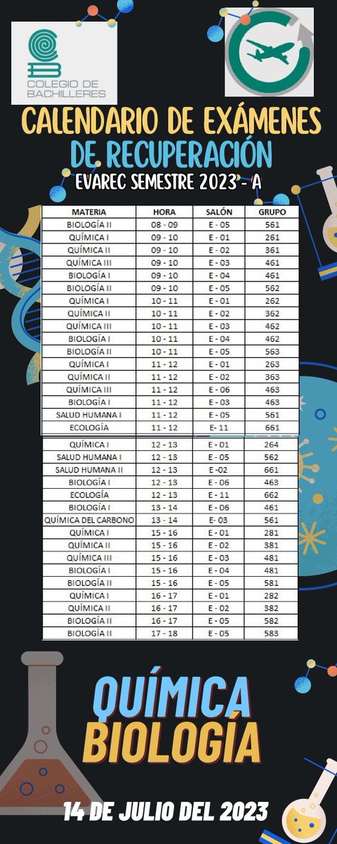 Plantel_10_CB's tweet photo. Les compartimos la programación de exámenes por academia para EVAREC 2023A.
Las inscripciones se llevarán a cabo UNICAMENTE mañana martes 11 y miércoles 12 de julio.
#REGULARIZATE #somosplantel10 #SomosLobosGrises #SomosBachilleres https://t.co/tQSSJzms8m