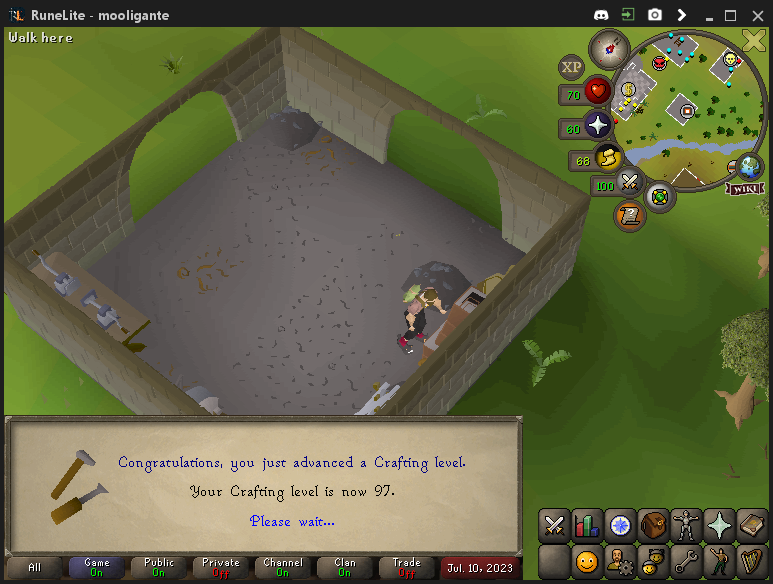 mooligante's tweet photo. #osrs 97 crafting 2 more lvl to go 99 i just traning now let's go lol....... https://t.co/ZiNFaLyoBt