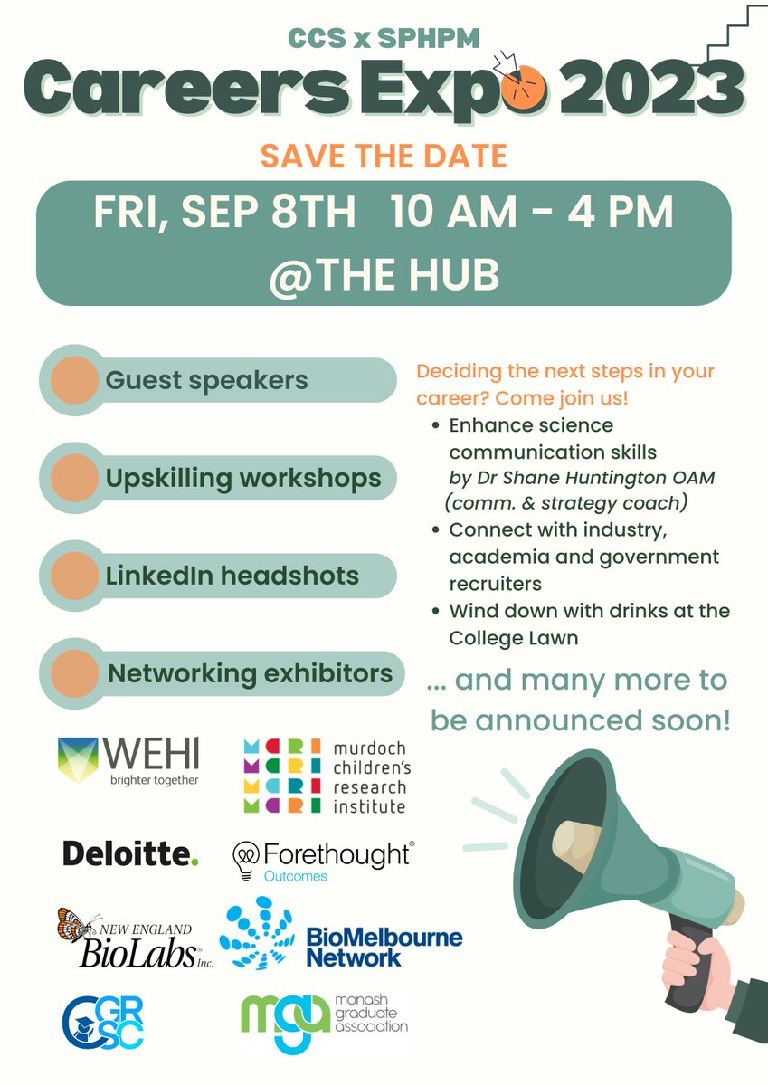 The spectacular Career Expo is returning this year! In collaboration with SPHPM, we are bringing you a bigger and better expo to engage with industry, academia and government recruiters, and potentially land your dream job. Put down Fri, Sep 8th in your calendars and stay tuned!