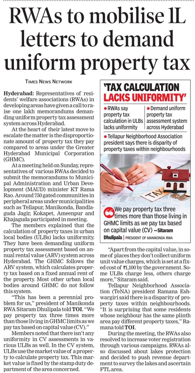 TellapurN's tweet photo. @KTRBRS @BRSHarish @arvindkumar_ias garu   Hubmbly requesting  to consider our request for Uniform Property Tax based on Annual Rental Value(ARV) 🙏🙏🙏🙏🙏🙏 https://t.co/x5kegk9v5p