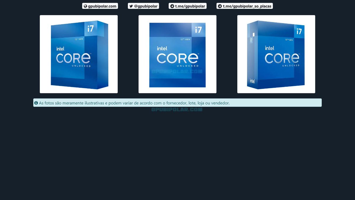 cpubipolar's tweet photo. ↘️ Processador Intel Core i7-12700K, 3.6GHz (5.0GHz Max Turbo), 12 Núcleos, 20 ...

😃 REDUZIU e CUSTA: R$ 1.999,99 à vista (-9.09%)
ou 10x de R$ 222,22 (R$ 2.222,20)
📉 QUEDA de R$ -200,00
🕒 00:02:53(-3 GMT)
🚚 Magalu
🏢 KaBuM!
🔗 https://t.co/SVKIdTQCyk https://t.co/Zi8JgQ9pHd