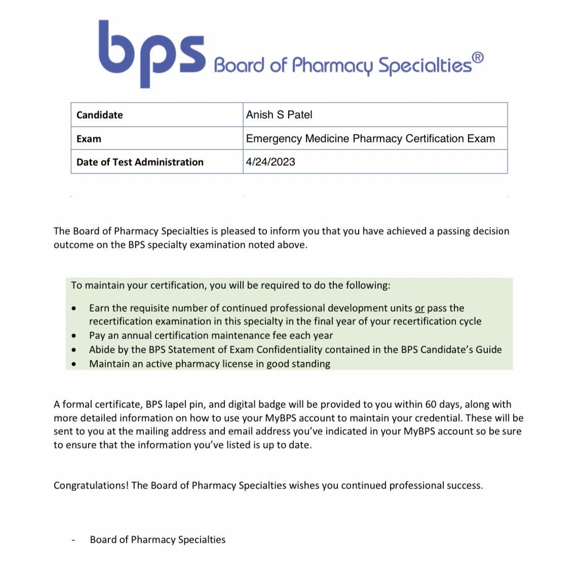 Officially board certified in EM! #BCEMP