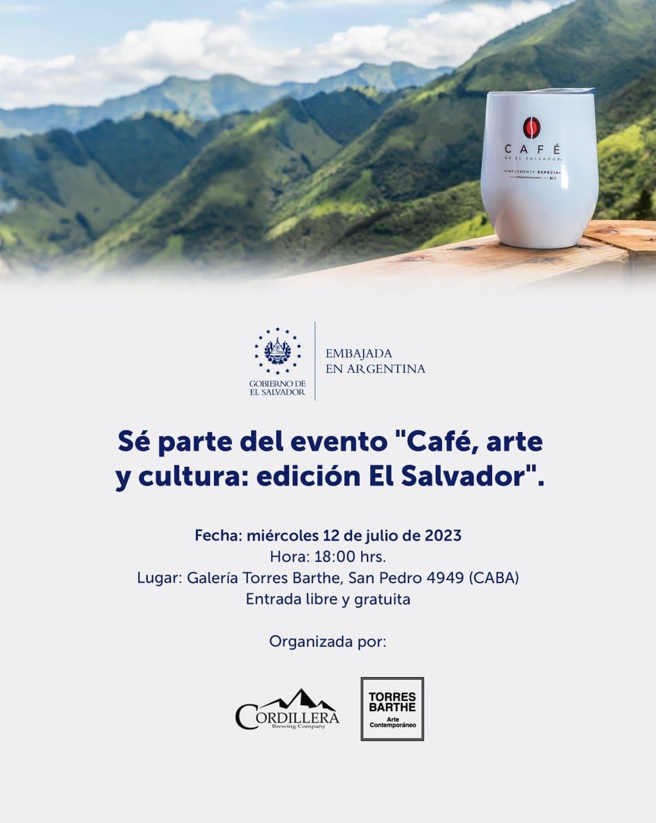 TorresBarthe's tweet photo. Este miércoles 18 hs probamos el café de El Salvador https://t.co/TUFqj76nJf
