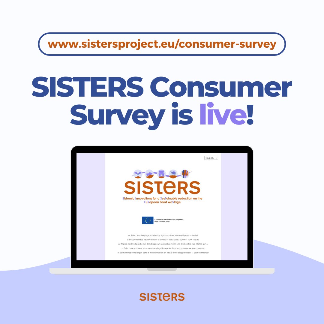 sisters_eu's tweet photo. 📢👉YOU ARE INVITED! Take part in the @sisters_eu project survey &amp; JOIN US in the fight agains #foodwaste! 

🥕👉Participate in the online survey, and share the link with all the people who, like you, care about environmental sustainability: https://t.co/69s6hAhYGZ https://t.co/YCOv23olvV
