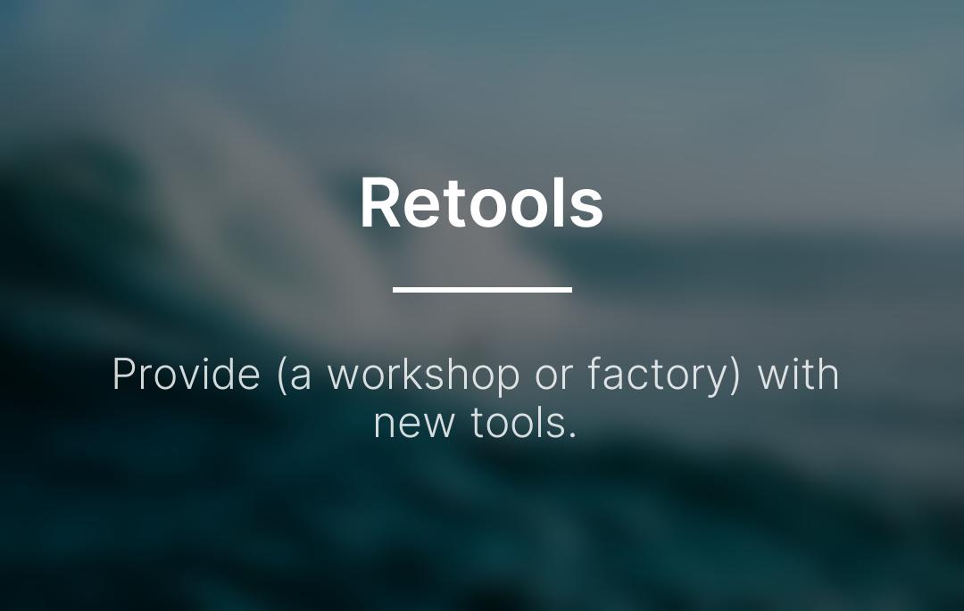 DailyDefPost's tweet image. Retools: Provide (a workshop or factory) with new tools.

#Retools #WordOfTheDay #DailyDefinition