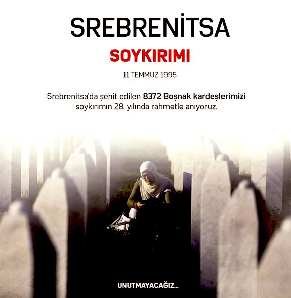 “Ne yaparsanız yapın, ama soykırımı unutmayın. Çünkü unutulan soykırım tekrarlanır.”

Bilge Kral Aliya İzzetbegoviç
#SrebrenitsaKatliamı 
#SrebrenitsaAğlıyor 
#SrebrenitsaSoykırımı 
#unutma /#unutturma