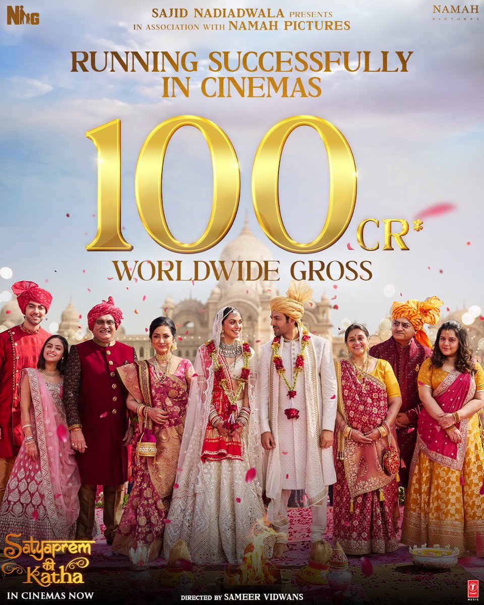 Kishor Arora (@kishorarora19) on Twitter photo Pure love is blooming 🤍 Thank you everyone for showing so much love to #SatyaPremKiKatha✨
In cinemas now!
Book your tickets!
bookmy.show/SatyapremKiKat…
#SajidNadiadwala
<a href="/TheAaryanKartik/">Kartik Aaryan</a> <a href="/advani_kiara/">Kiara Advani</a> <a href="/sameervidwans/">Sameer Vidwans । समीर विद्वांस</a> <a href="/shareenmantri/">Shareen Mantri Kedia</a> <a href="/karandontsharma/">karandontsharma</a> <a href="/DoP_Bose/">ayananka bose</a> <a href="/NGEMovies/">Nadiadwala Grandson</a> Pure love is blooming 🤍 Thank you everyone for showing so much love to #SatyaPremKiKatha✨
In cinemas now!
Book your tickets!
bookmy.show/SatyapremKiKat…
#SajidNadiadwala
<a href="/TheAaryanKartik/">Kartik Aaryan</a> <a href="/advani_kiara/">Kiara Advani</a> <a href="/sameervidwans/">Sameer Vidwans । समीर विद्वांस</a> <a href="/shareenmantri/">Shareen Mantri Kedia</a> <a href="/karandontsharma/">karandontsharma</a> <a href="/DoP_Bose/">ayananka bose</a> <a href="/NGEMovies/">Nadiadwala Grandson</a>