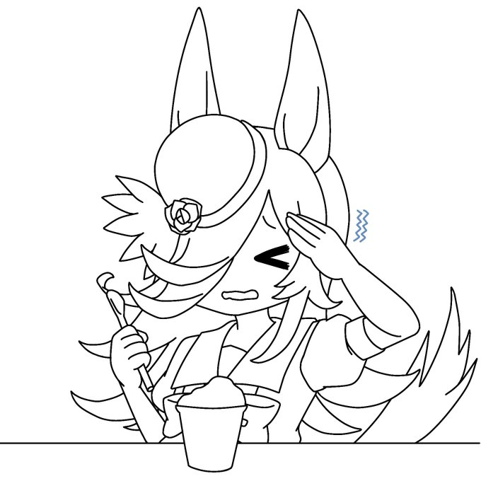 線画の流れが来てるらしい…🤔
好きに塗ってください!🎨✍ 