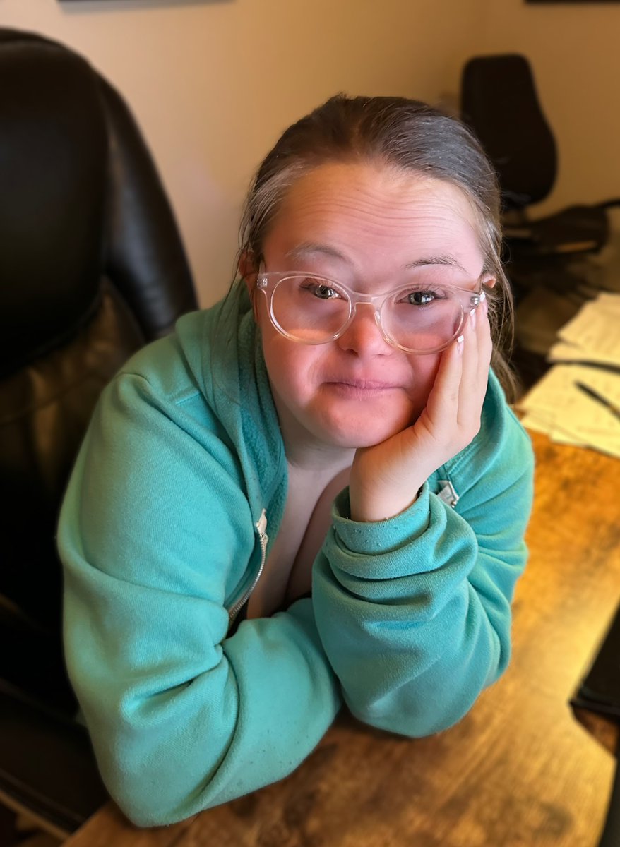 The girl boss herself working late:)  We’ve had Twitter for years but never really got it. Committing to at least a daily post to see what it’s all about. Who’s out there Twitter world? ❤️ #downsyndrome #smallbusinessowner #GirlBoss