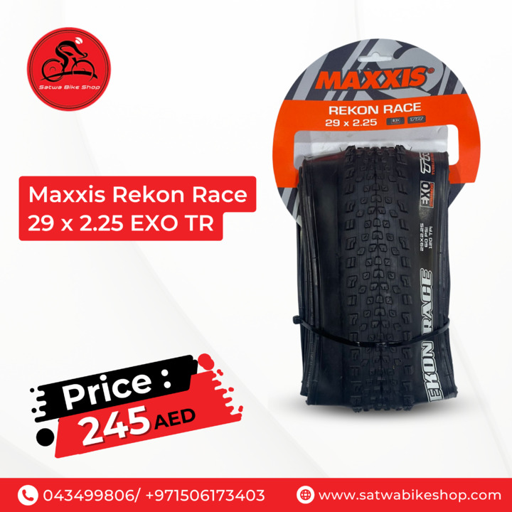 BikeSatwa's tweet photo. Race to victory with Maxxis Reckon! Conquer any terrain with the 29 X 2.25 EXO TR bike tire. Unbeatable performance at an unbeatable price of 245 AED. 

Visit us at - https://t.co/3eQcX0Hf4Y   
.
.
#satwabikeshop #maxxisreckon #biketire #racewin #trailblazer #affordablequality https://t.co/wEIRwJ5xbR