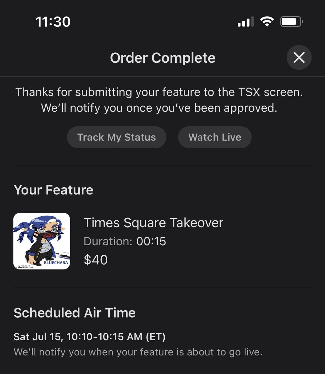 GlitchedCactus's tweet image. ITS CONFIRMED SATURDAY 10:10-10:15 AM EST @Arashiisok BLUECHARA WILL BE ON A BILLBOARD IN NYC