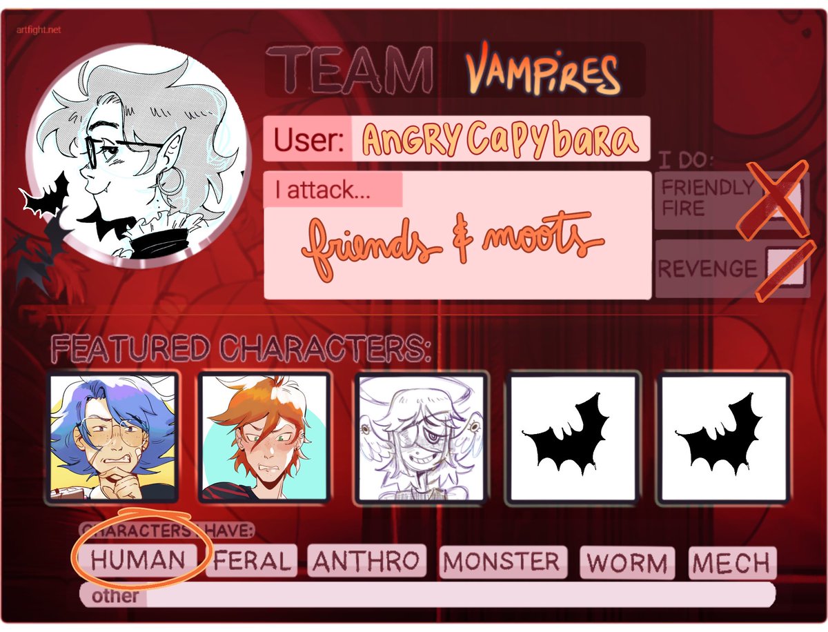 _laubier's tweet photo. Renasci das cinzas
#artfight2023 #artfightvampires https://t.co/dXrvwODnc2