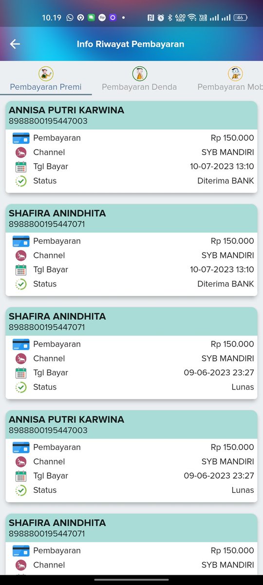 AnputridaKAY's tweet photo. halo @BPJSKesehatanRI 
mohon info saya sudah bayar iuran kemarin, tapi pagi ini tetap ke autodebet yaa?
ini bukti nya tolong https://t.co/mUxJJ7DShg