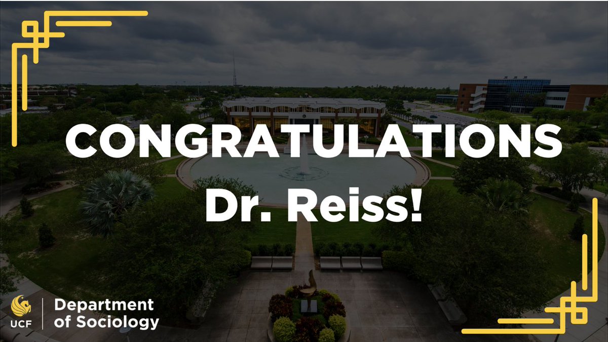 Congratulations to Dr. Jacquelyn Reiss on a successful dissertation defense! 🎉🎉🎉 #GoKnights #ChargeOn #UCFSciences #UCFSociology