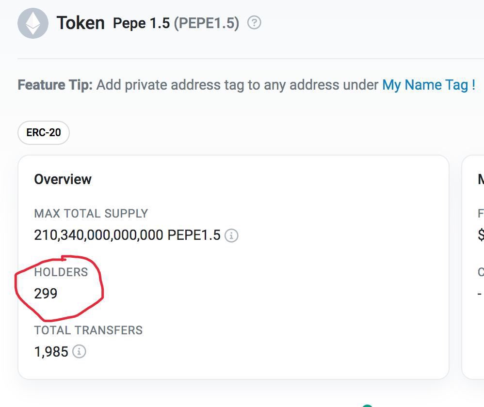 JohnnyJohanso's tweet photo. We're on the brink of a milestone with 299 holders strong and closing in fast on a 160k mcap! @pepe15eth is more than just a number, it's a community with a shared vision. #pepe15 is growing.

Come join the best #PEPE since $PEPE 

https://t.co/pbnjf2ye54 https://t.co/m0KBKo0BC6