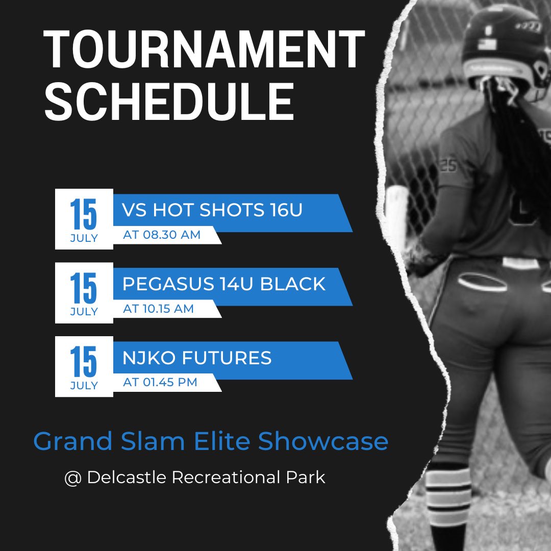 Here is our tournament schedule for our upcoming tournament in Delaware!!!