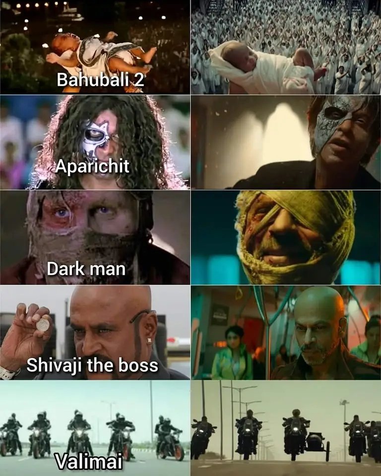 bubblebuster26's tweet photo. Multverse of Atlee.. 🤣🤣

#JawanPrevue #Jawan https://t.co/Ywo8We6AMG