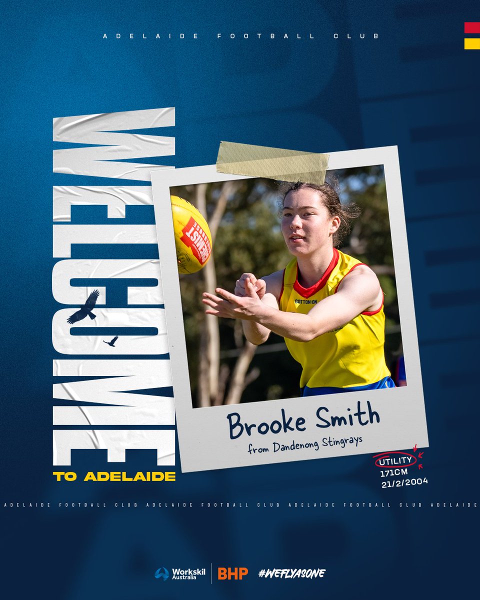 We have signed Dandenong Stingrays utility Brooke Smith for the 2023 AFLW Season. Details: weflyas.one/3D8Onju #weflyasone