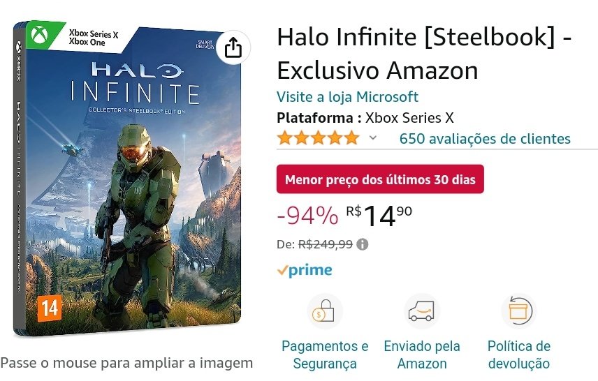 Game Halo Infinite Edição Exclusiva - Xbox ? Xbox Series X/S Game Halo  Infinite Edição Exclusiva - Xbox ? Xbox Series X/S Game Halo Infinite  Edição Exclusiva - Xbox ? Xbox Series