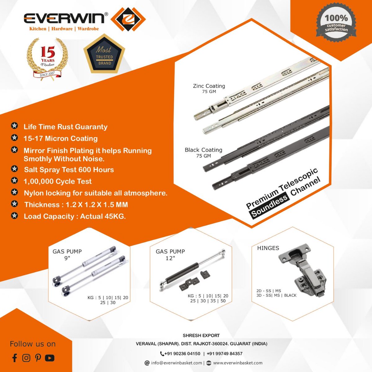 ibais_hardware's tweet photo. SHRESH INTERIOR PRODUCT (RAJKOT)
For enquiry via WhatsApp click:
https://t.co/dDSpeDsHMw
Helpline No:- +91 90236 04150
#telescopicchannel #gaspupm #premiumchannel #hinges #autohinges #dooraccessories #doorfitting
.
@IBAISMEDIA https://t.co/2ePmvx9VNl