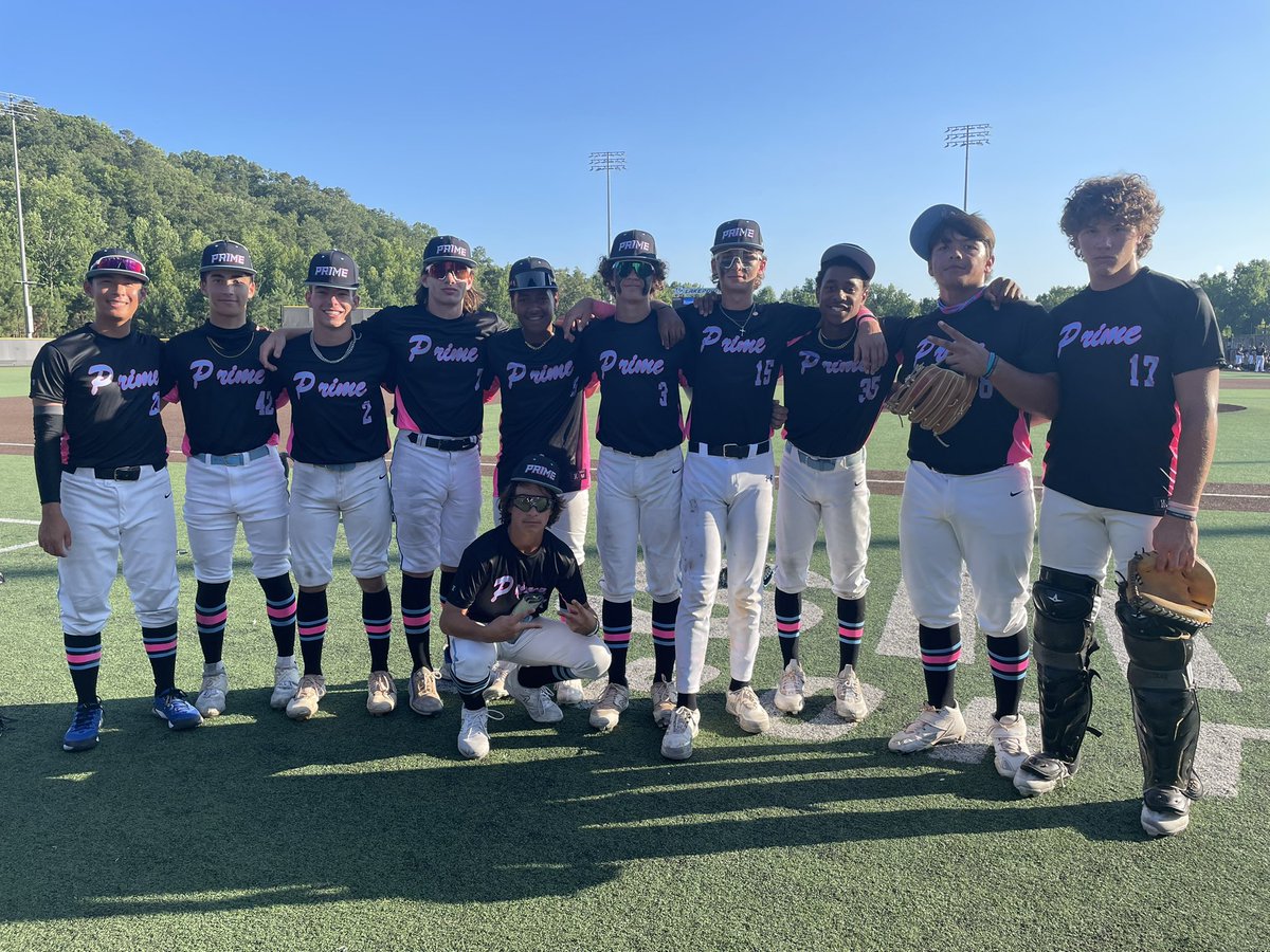 Prime wins 5-2 in final game @PBRTournaments Nat’l Championship but come up short in making bracket. Finish 4-1. 
<a href="/charlieZiola24/">Charlie Ziola</a> 3.1IP 2R 3KS
<a href="/jackson_lucht/">Jackson Lucht</a> with monster day 2.2 IP 0H 0R 2 Ks &amp; 2-2 with a 💣 a 2b 2R
<a href="/CarterBruce09/">Carter Bruce</a> bangs one off the wall
<a href="/manny_myers3/">Manny Myers</a> 2 web gems