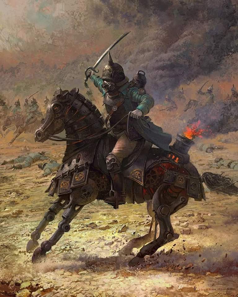 #IgnacioBazanLazcano #artist #illustration #fantasy #scifi #steampunk #cavalry
