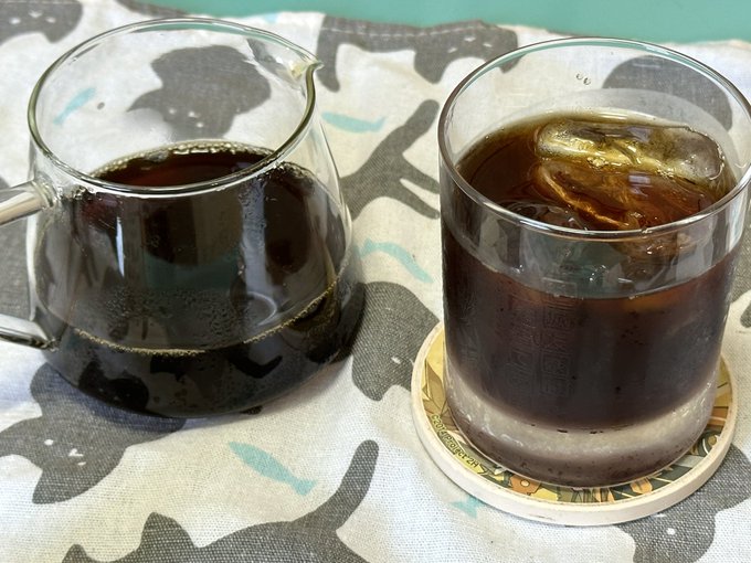 暑いからアイスコーヒー作った