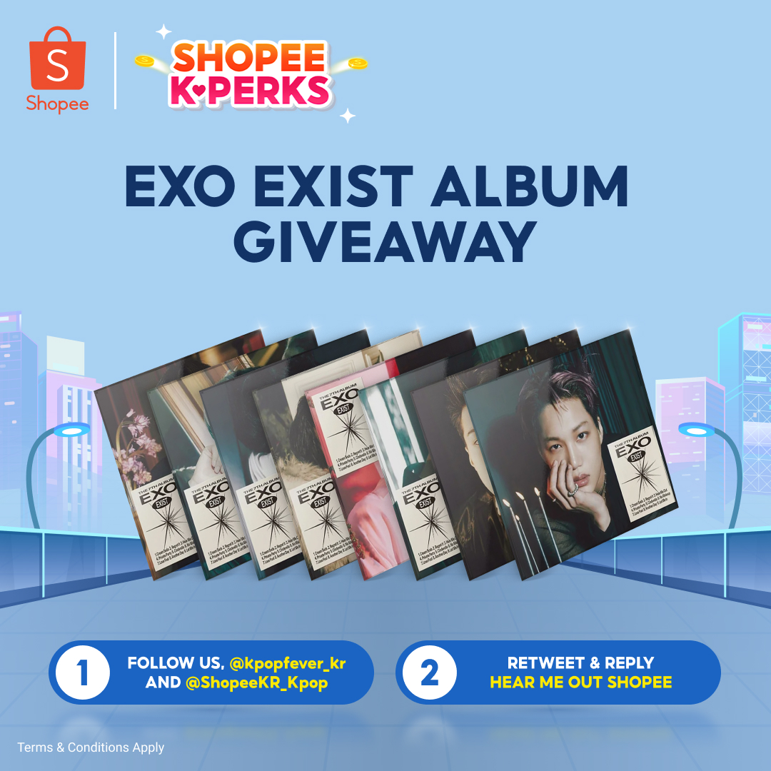 ShopeePH's tweet photo. ✨ EXO ALBUM GIVEAWAY ✨

ANOTHER DAY, another giveaway 🤩

To join:
1. Follow us, @kpopfever_kr and @ShopeeKR_Kpop 
2. Retweet &amp; Reply HEAR ME OUT SHOPEE

#ShopeePH #ShopeeKPerks

T&amp;Cs apply: https://t.co/Ns3SEva1N5 https://t.co/bfn7x3ZoZy